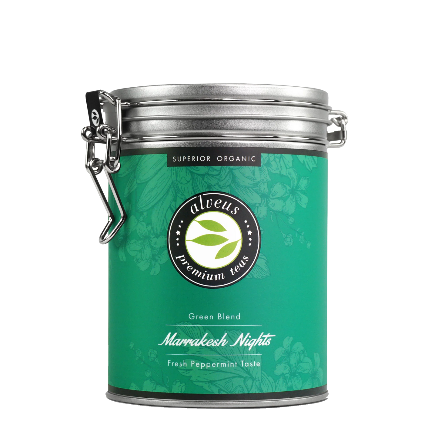 Marrakesh Nights Grüntee lose Mischung mit Verpackung – biologisch und frisch