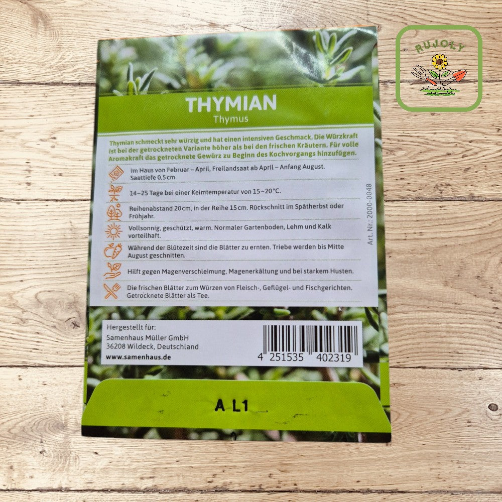 Thymian – Aromatisches Würzkraut (150 Korn) für Garten und Küche