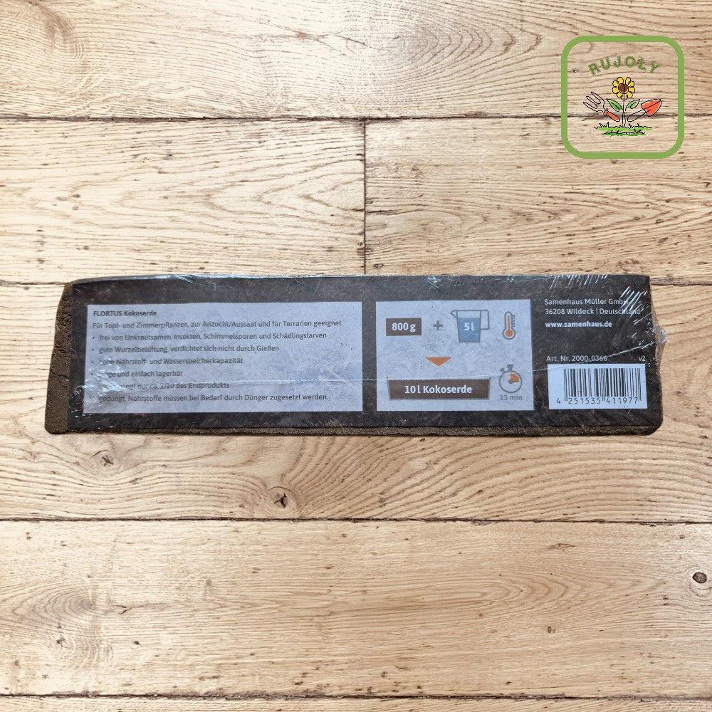 Lockere, feine FLORTUS Kokoserde – nachhaltiges, biologisch abbaubares Pflanzensubstrat