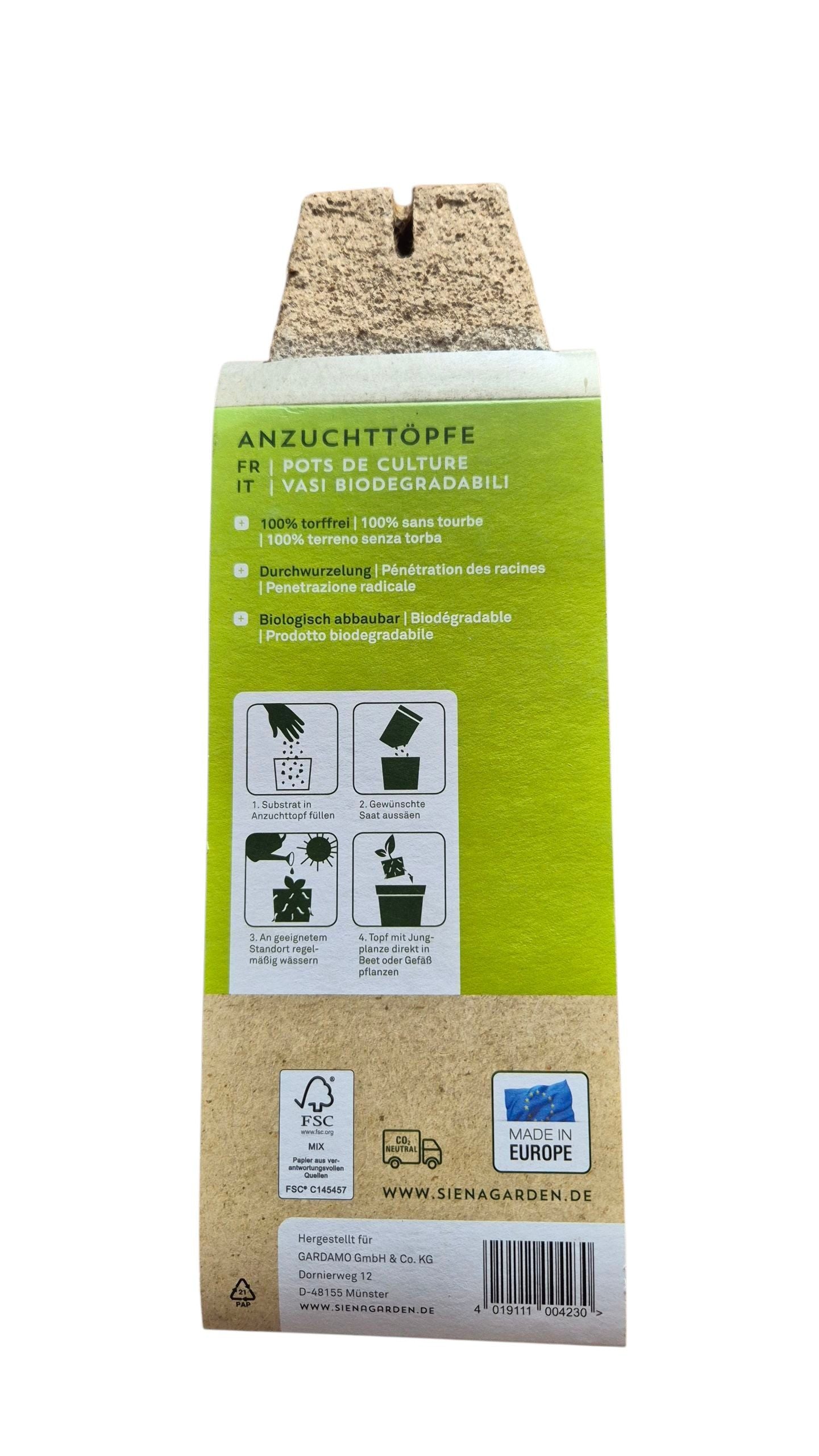 Quadratische Anzuchttöpfe 8 × 8 cm – Set mit 12 Töpfen