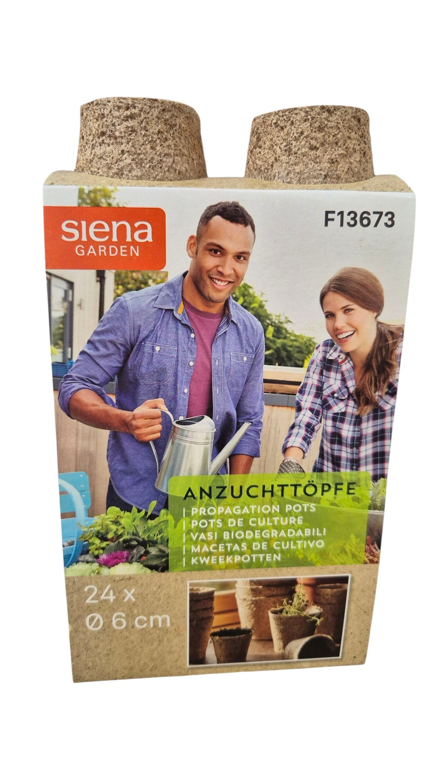 Bio-Anzuchttöpfe Ø 6 cm rund – 24 Stück, torffrei