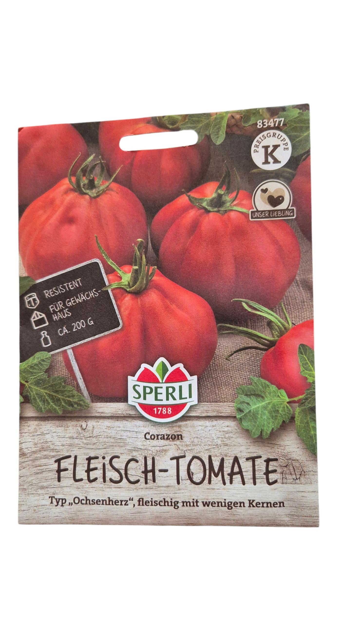 Fleischtomate Corazon F1 – große, herzförmige Früchte (Ochsenherz)