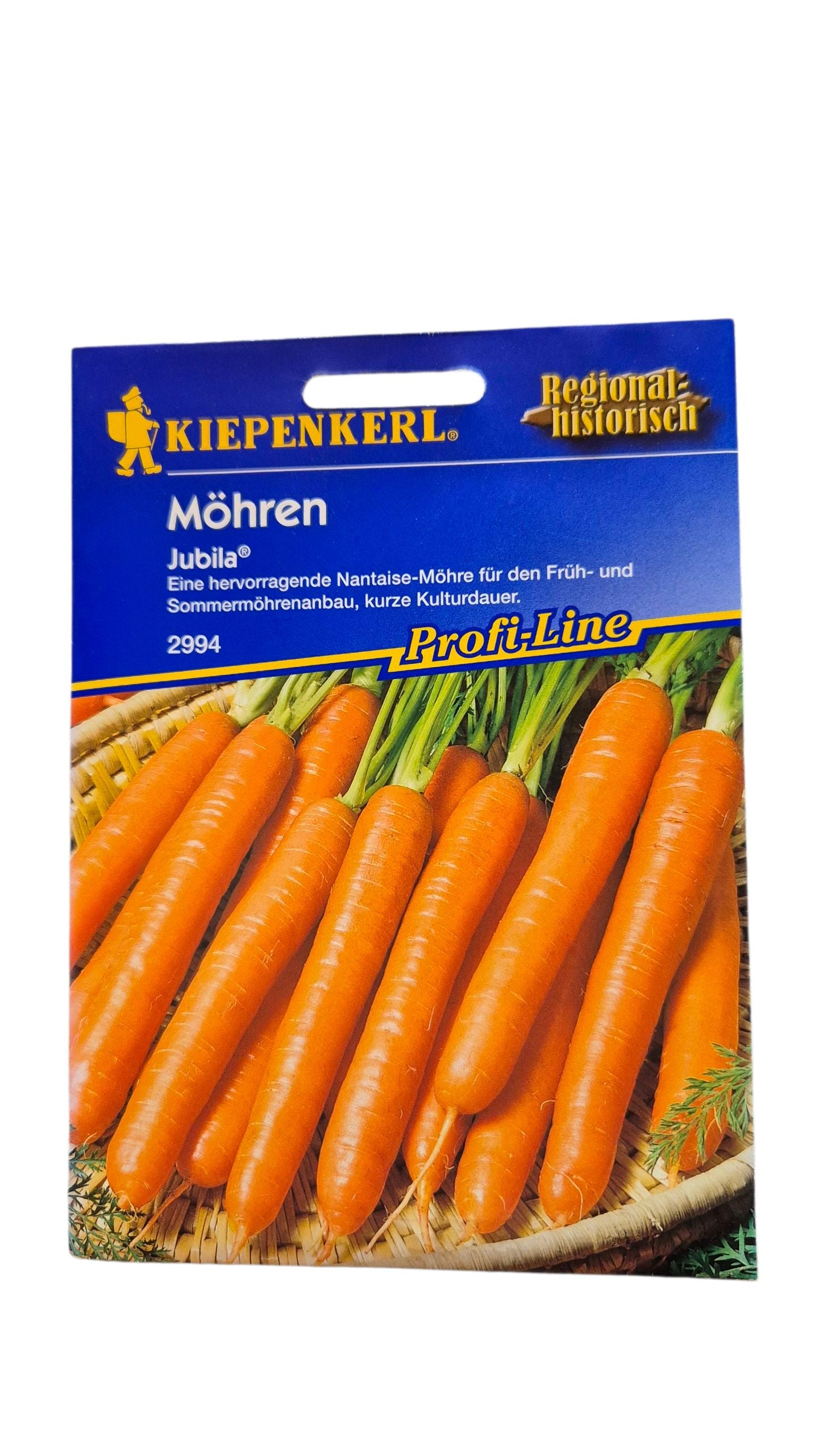 Möhre ‘Jubila’ (Naomi) – zylindrische Nantaise-Karotten (Daucus carota)
