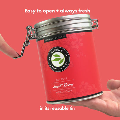 Sweet Berry Bio-Tee – lose Mischung in wiederverwendbarer Caddy-Dose