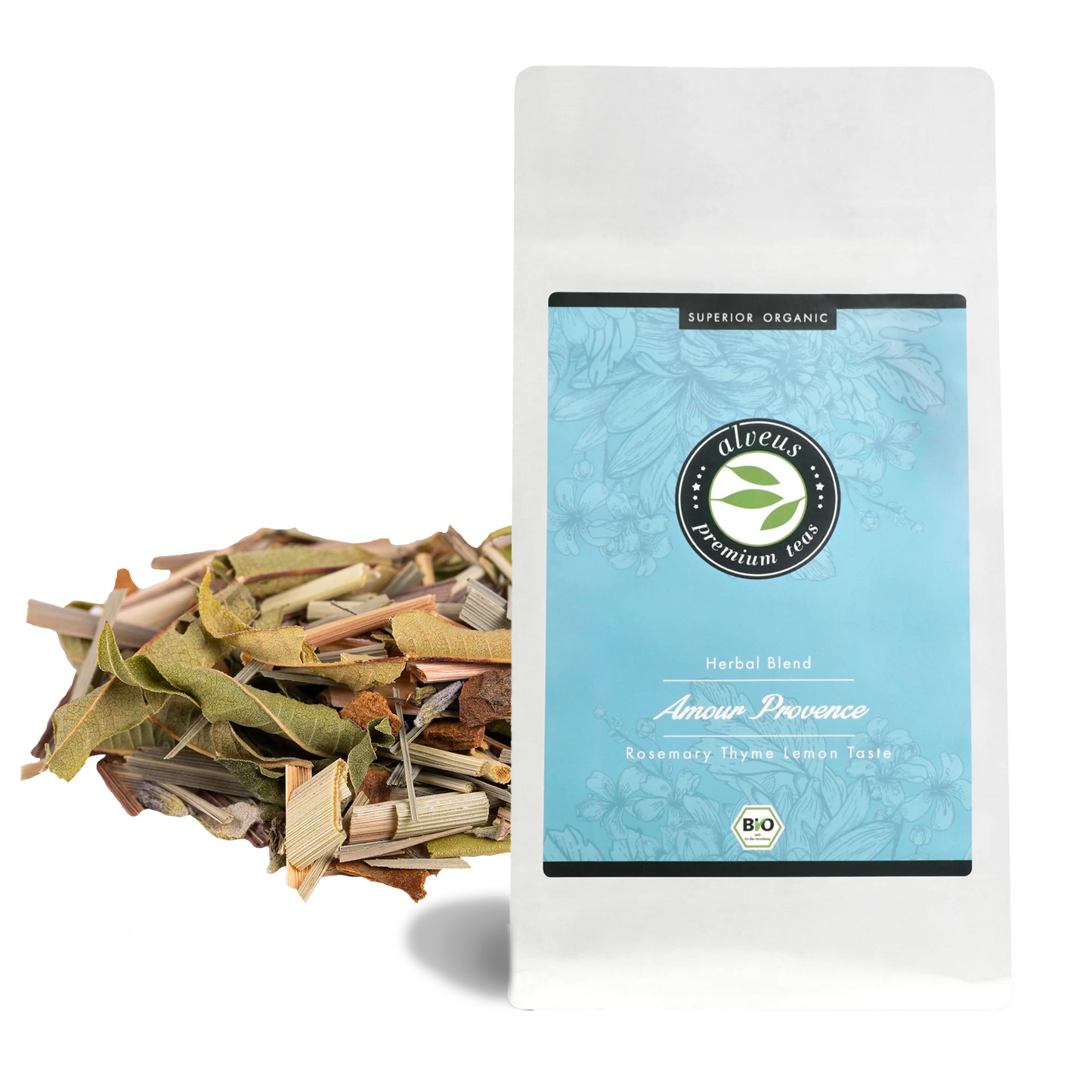 Amour Provence Kräutertee in 100g Bio-Tüte – koffeinfrei & handgemacht