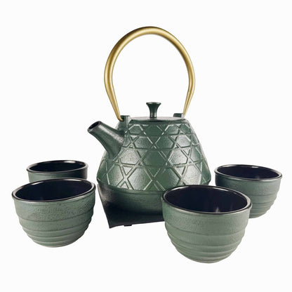 Komorebi Teeset aus Gusseisen mit 4 Tassen