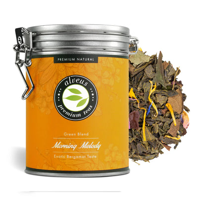 Morning Melody Teedose mit Teemischung – Exotik trifft Grüntee