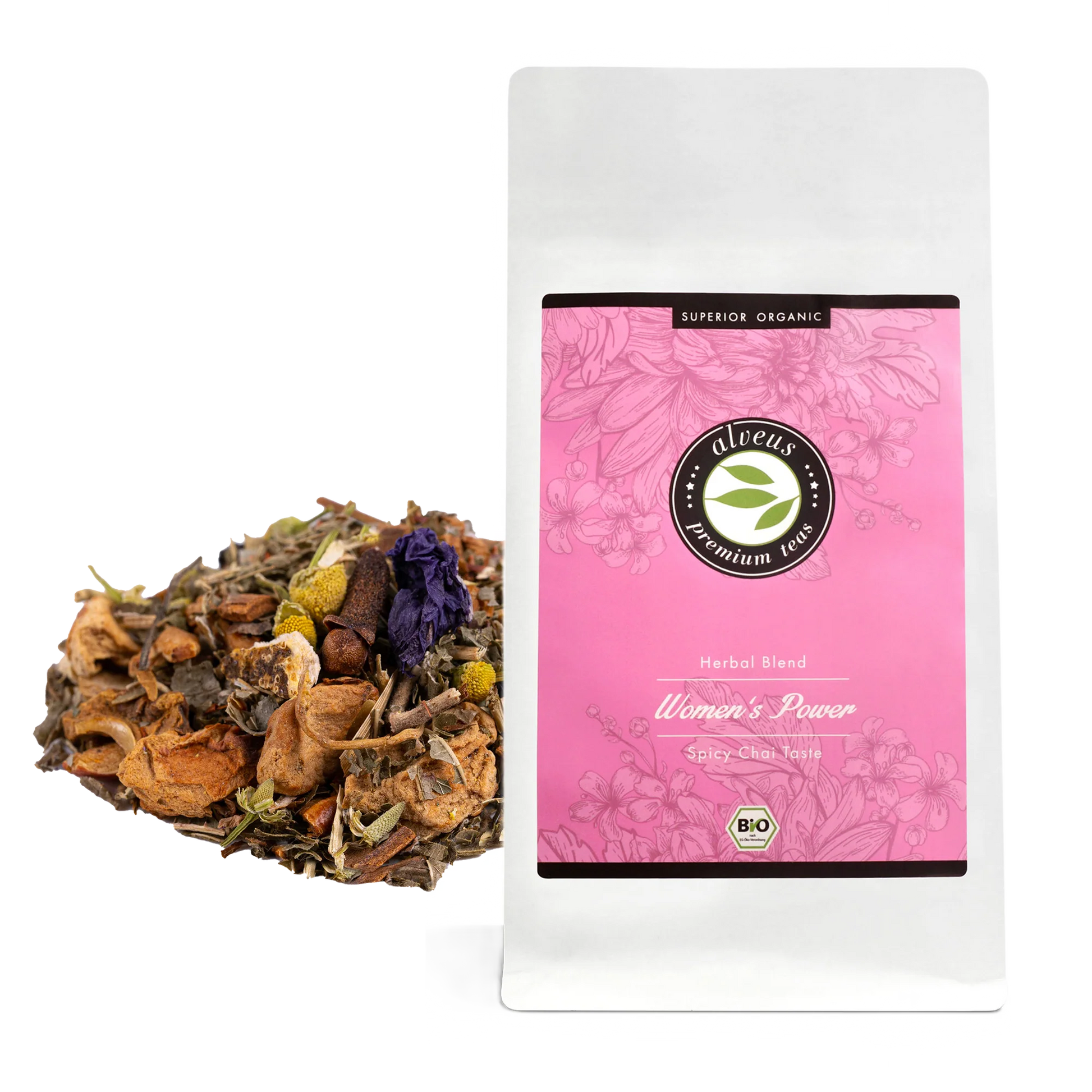 Bio-Tüte mit Women’s Power Kräutertee – Vegan & Made in Germany