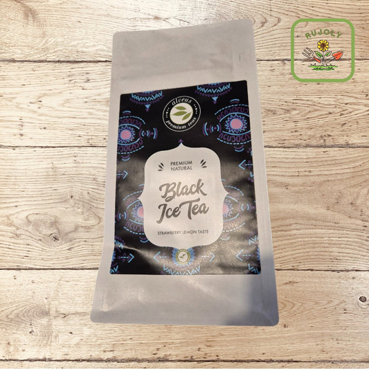 Assam-Schwarztee mit Erdbeere und Zitrone in stilvoller Dose – nachhaltiger Tee-Genuss mit fruchtiger Note.