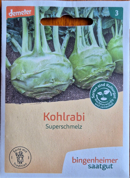 Saatguttüte Bio-Kohlrabi Superschmelz (Demeter) von Bingenheimer Saatgut