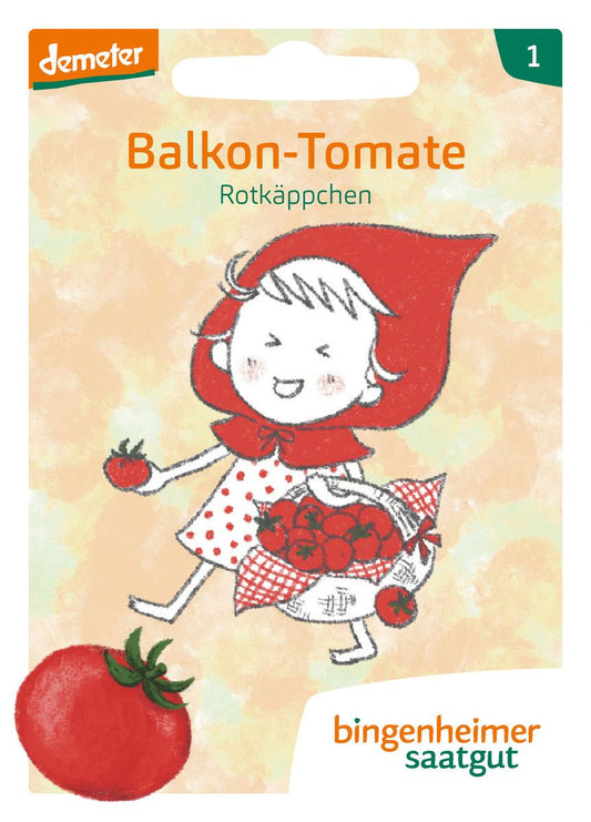 Balkon-Tomate Rotkäppchen – kindgerechte Buschtomate in Saatguttüte