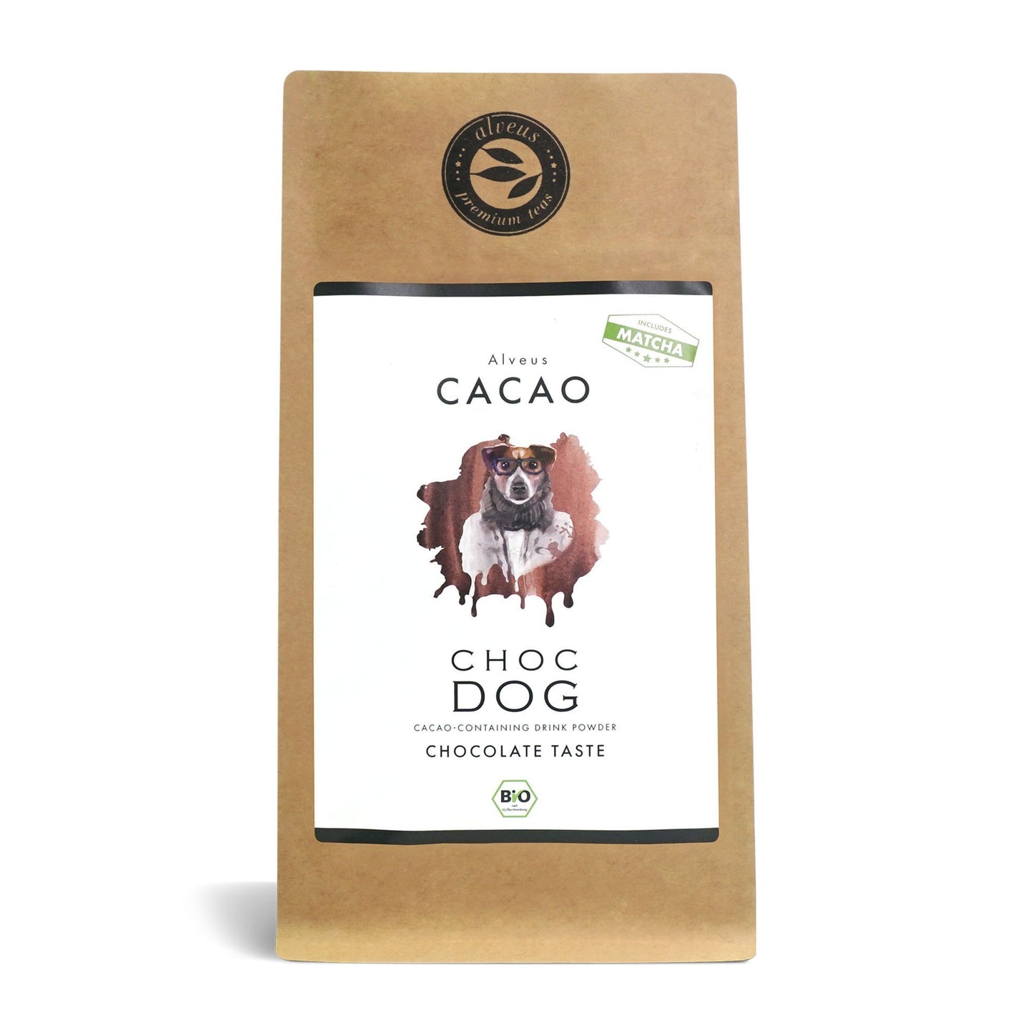 Bio Kakaopulver Cacao Choc Dog von Alveus – 125 g Verpackung Vorderseite