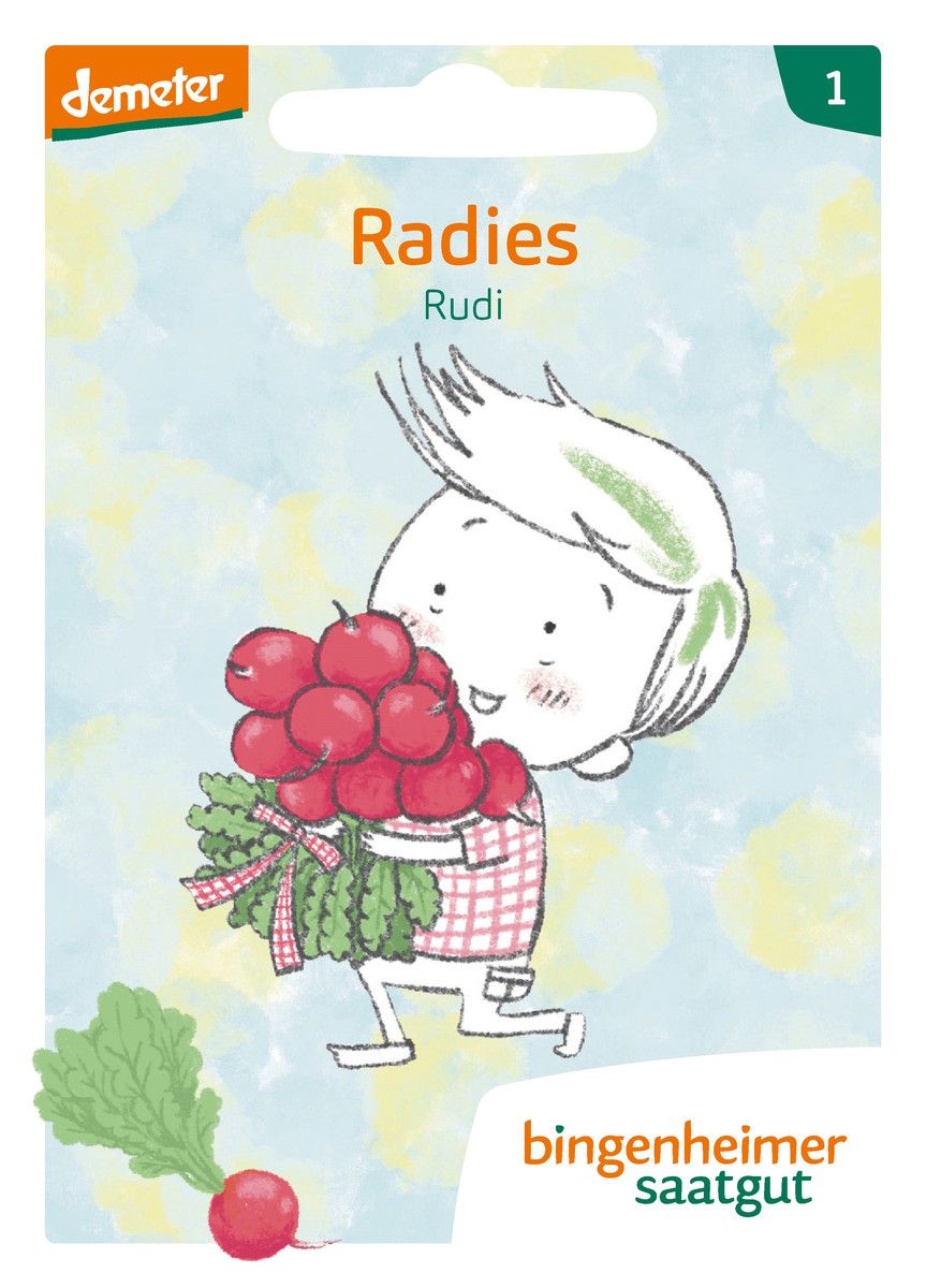 Verpackung der Garten-Bande Radieschen "Rudi" Saatgut-Tüte.