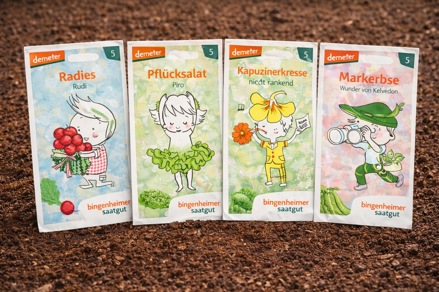 Kinder Garten Set 4 Sorten für kleine Gärtner