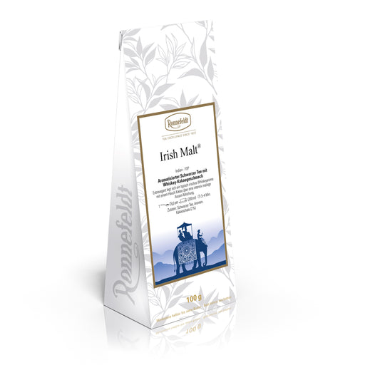 Ronnefeldt Irish Malt® schwarzer Tee mit Whiskey-Kakaogeschmack, 100-g-Packung