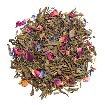 Ronnefeldt Morgentau® loser grüner Tee mit Blüten und Mango-Zitrusgeschmack