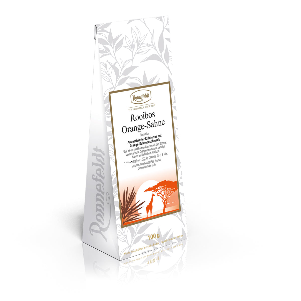 Ronnefeldt Rooibos Orange-Sahne Kräutertee, 100-g-Packung