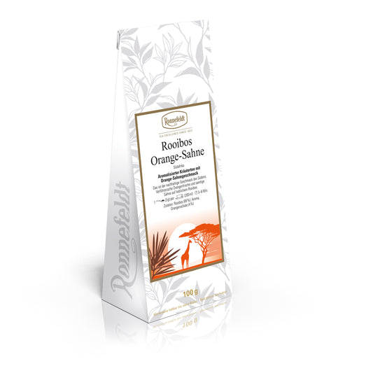Ronnefeldt Rooibos Orange-Sahne Kräutertee, 100-g-Packung