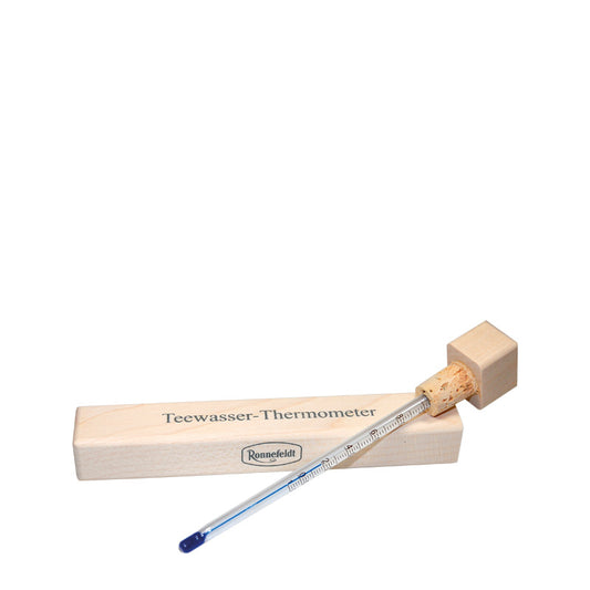Ronnefeldt Teewasser-Thermometer 0 bis 100 °C mit Holzschatulle