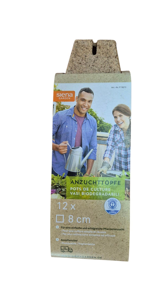 Anzuchttöpfe 8 cm – Stapel, Material aus Kokosfaser-Holzsubstrat