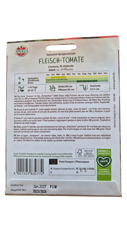 Saatgut-Tüte Corazon F1 – Portion für ca. 12 Pflanzen