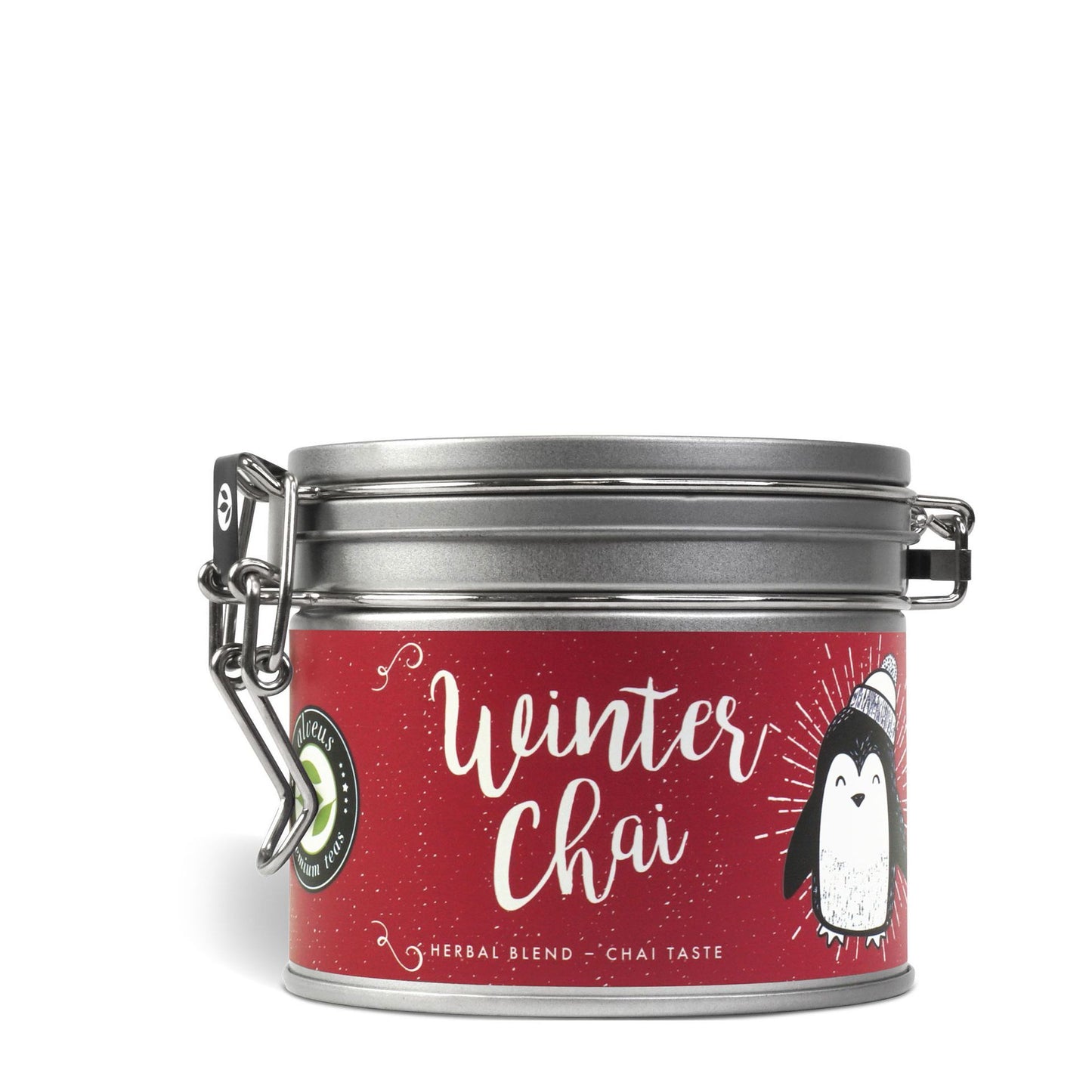 Winter Chai BIO – 100 g Dose mit Pinguin-Etikett (RUJOLY)